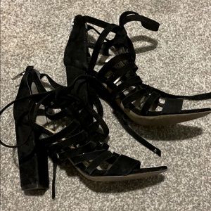 Black Sam Edelman heeled sandals size 8